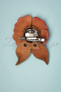 60s Primrose Brooch In Red 6 60s Primrose Brooch In Red - Image 4