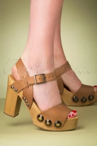 70s Carmen Clogs In Whisky Brown