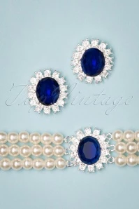 Lady Diana Earstuds In Sapphire Blue 5 Lady Diana Earstuds In Sapphire Blue - Image 3