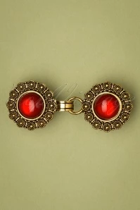 20s Vest Clips In Gold And Red