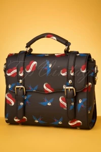 50s Joanna Forever Satchel Bag In Black 5 50s Joanna Forever Satchel Bag In Black - Image 3