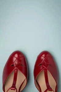 50s Glinda T-Strap Pumps In Red 5 50s Glinda T-Strap Pumps In Red - Image 3
