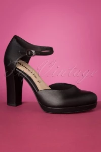 Tamaris 60s Chloe Platform Pumps In Black 3 Tamaris 60s Chloe Platform Pumps In Black