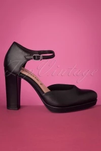 Tamaris 60s Chloe Platform Pumps In Black 5 Tamaris 60s Chloe Platform Pumps In Black - Image 3