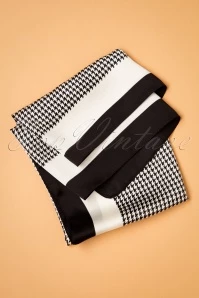 50s Calliope Silky Scarf In Black And White 6 50s Calliope Silky Scarf In Black And White - Image 4
