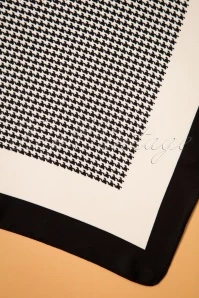 50s Calliope Silky Scarf In Black And White 7 50s Calliope Silky Scarf In Black And White - Image 5