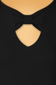 50s Queen Bow Top In Black 6 50s Queen Bow Top In Black - Image 4