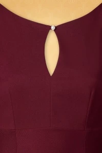 The Graziella Swing Dress In Burgundy Red - Image 5