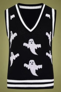 Bunny 50s Ghost Vest In Black