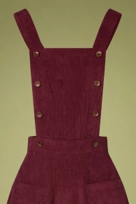 50s Mary-Jane Pinafore Swing Dress In Burgundy 5 50s Mary-Jane Pinafore Swing Dress In Burgundy - Image 3