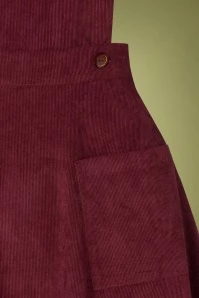 50s Mary-Jane Pinafore Swing Dress In Burgundy 6 50s Mary-Jane Pinafore Swing Dress In Burgundy - Image 4