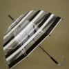 Rayures Transparent Dome Umbrella In Black And White