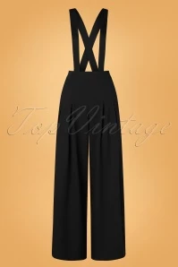 40s Diamond Trousers In Black