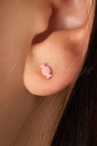 Bonbon 1 Piece Gold Plated Earring In Candy Pink