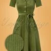 40s Midi Revers Dress In Corduroy Green 1 40s Midi Revers Dress In Corduroy Green -King Louie Shop 228116 Very Cherry 43633 Swing dress corduroy green 220907 605W1 category