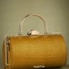 Vixen 50s Box Clutch Bag In Yellow 2 Vixen 50s Box Clutch Bag In Yellow -King Louie Shop 228631 Vodoo Vixen 43514 Bag Cylinder Crocodie Mostard 20062022 617 w category
