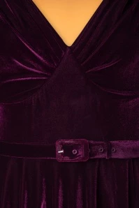50s Marilyn Velvet Swing Dress In Burgundy 8 50s Marilyn Velvet Swing Dress In Burgundy - Image 6