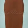 50s Classic Pencil Skirt In Cognac