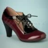 50s Retro Influencer Pumps In Burgundy And Black
