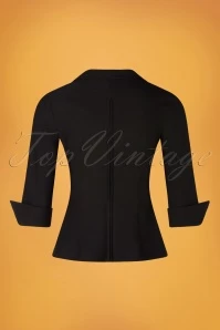 50s Dianne Blouse In Classy Black 8 50s Dianne Blouse In Classy Black - Image 6