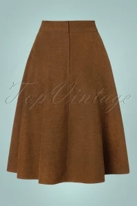 40s Sophisticated Lady Swing Skirt In Brown 5 40s Sophisticated Lady Swing Skirt In Brown - Image 3