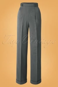 40s Party On Classy Trousers In Charcoal