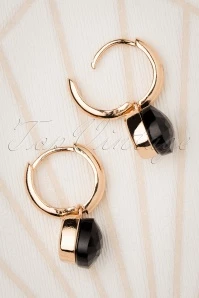 50s Eleanor Earrings In Black And Gold 5 50s Eleanor Earrings In Black And Gold - Image 3