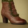 40s Galleria Ankle Booties In Tan -King Louie Shop 232134 Chelsea Crew 45128 Shoes Booties Green Beige Tan 221019 503 w category