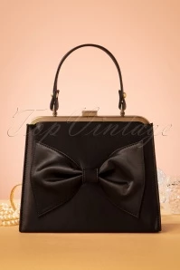 20s Inès Satin Handbag In Black