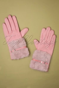 50s Hepburn Gloves In Dusty Pink