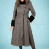 Vixen 40s Violet Fur Trim Dress Coat In Grey -King Louie Shop 232933 Vixen 39177 jacket grey fur210915 040MW category