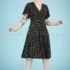 50s Sadie Polkadot Swing Dress In Black And Mocha -King Louie Shop 233097 Vintage Chic 41440 Swingdress Black Polka 02032022 040MW category