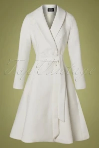 50s Jayda Swing Coat In White