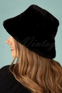 60s Hepburn Bucket Hat In Black 5 60s Hepburn Bucket Hat In Black - Image 3