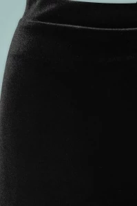 50s Glendie Velvet Pencil Skirt In Black 6 50s Glendie Velvet Pencil Skirt In Black - Image 4