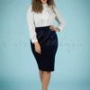50s Glendie Velvet Pencil Skirt In Navy 2 50s Glendie Velvet Pencil Skirt In Navy -King Louie Shop 233456 vintage chic 43787 skirt green velvet 181121 040MW category