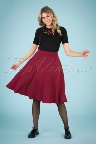 50s Etta Swing Skirt In Red
