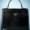 Versailles Handbag In Intense Black -King Louie Shop 234310 Charlie Stone 46474 Noir Croc Bag Black 221228 401 category