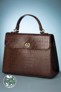 50s Versailles Handbag In Caffe Brown 5 50s Versailles Handbag In Caffe Brown - Image 3