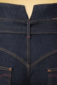 50s Babe High Waist Skinny Jeans In Dark Blue 7 50s Babe High Waist Skinny Jeans In Dark Blue - Image 5