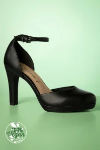 Tamaris 50s Tiffany Classy Pumps In Matte Black