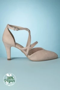 Tamaris 50s Estelle Pumps In Powder Pink 3 Tamaris 50s Estelle Pumps In Powder Pink