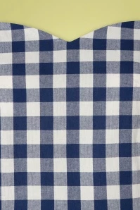 Row Boat Date Check Swing Dress In Blue And White 6 Row Boat Date Check Swing Dress In Blue And White - Image 4