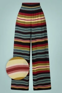 King Louie Maxim Stripe Palazzo Pants In Black