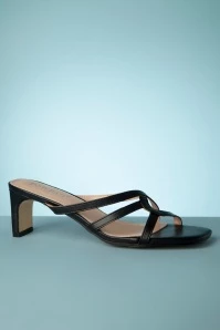 Heather Strappy Sandals In Black