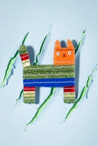 Piñata Cat Brooch