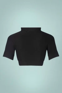 Cantarito Button Front Bolero In Black 6 Cantarito Button Front Bolero In Black - Image 4