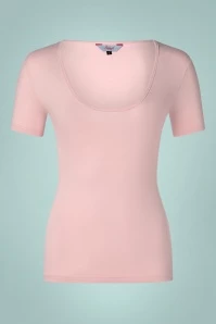 Scoop Swim Top In Pink 3 Scoop Swim Top In Pink