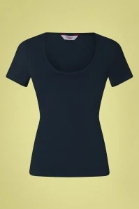 Scoop Swim Top In Navy