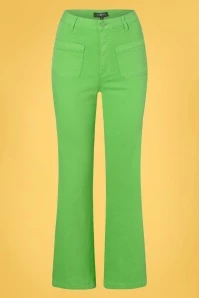 Betsy Bell Bottom Trousers In Green